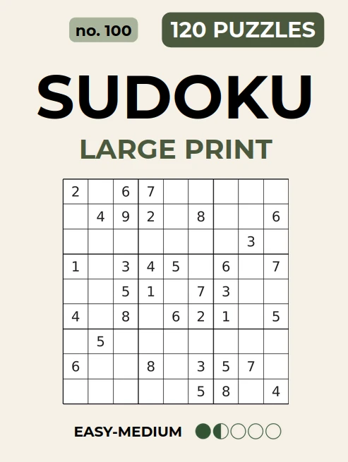 Book cover: Large Print Sudoku