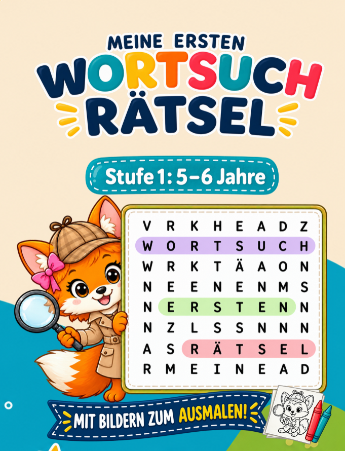 Buchcover Meine ersten Wortsuchrätsel, Stufe 1