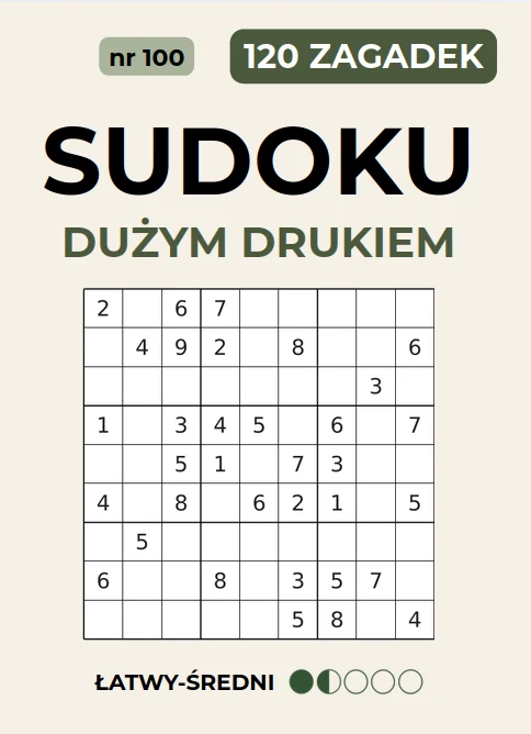 Book cover: Sudoku dużym drukiem