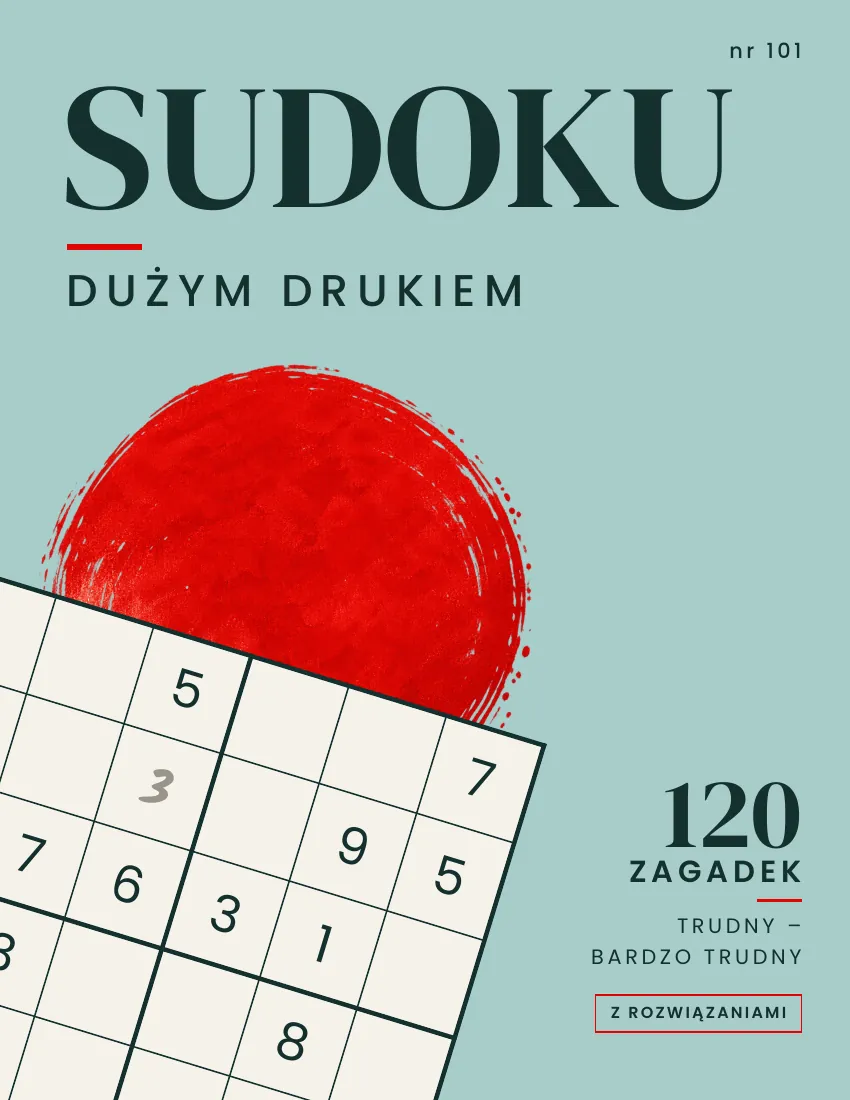 Okładka książki Sudoku dużym drukiem