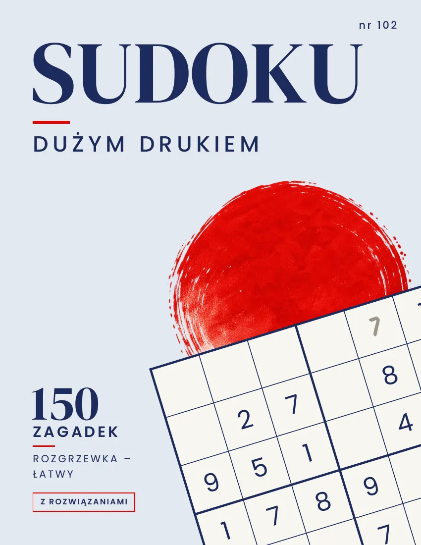 Okładka książki Sudoku dużym drukiem